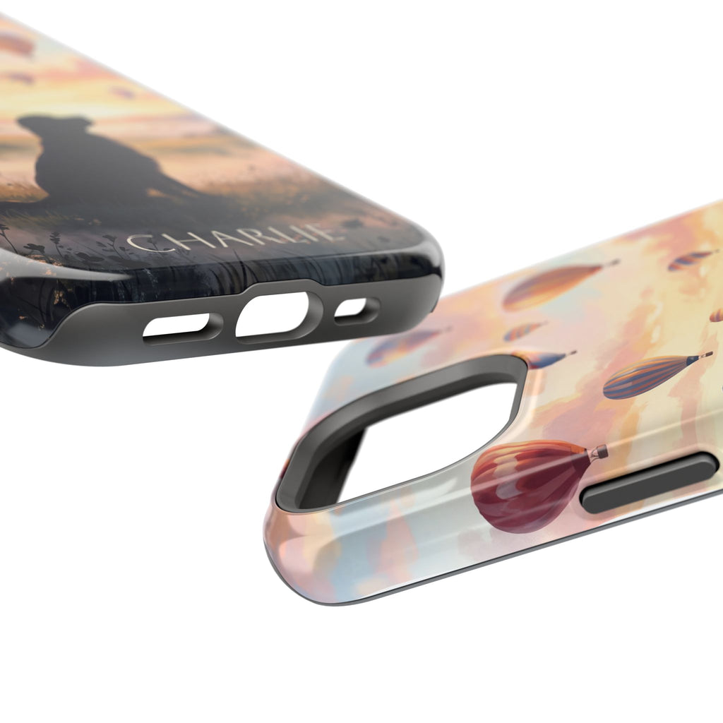 Personalized Golden Retriever Hot Air Balloon Phone Case — Wireless Charging Cover