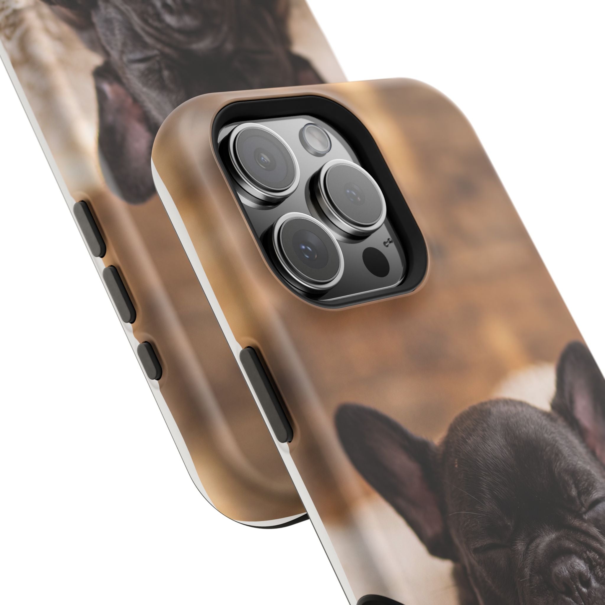 Sleepy French Bulldog Phone Case — Impact-Resistant Wireless Charging Cover
