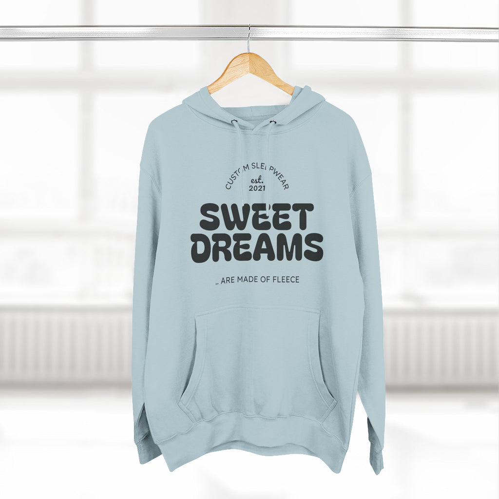 Sweet Dreams Hoodie — Cozy Fleece Pullover with Retro Script