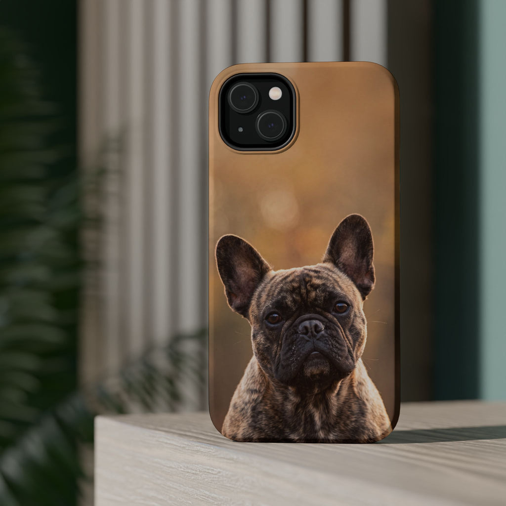 Brindle French Bulldog Phone Case — Impact-Resistant Wireless Charging Cover