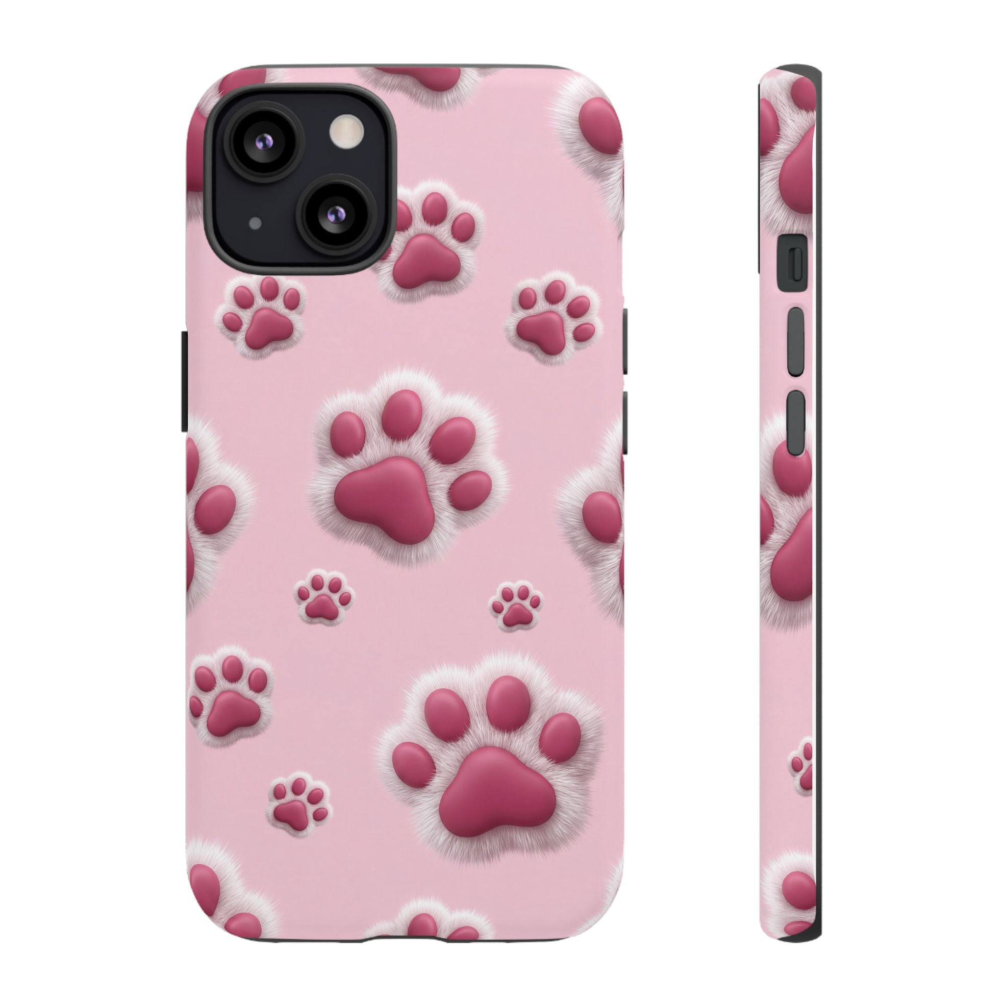 iphone & Samsung - Pink Paws Tough Phone Case — Cute Protective iPhone Cover