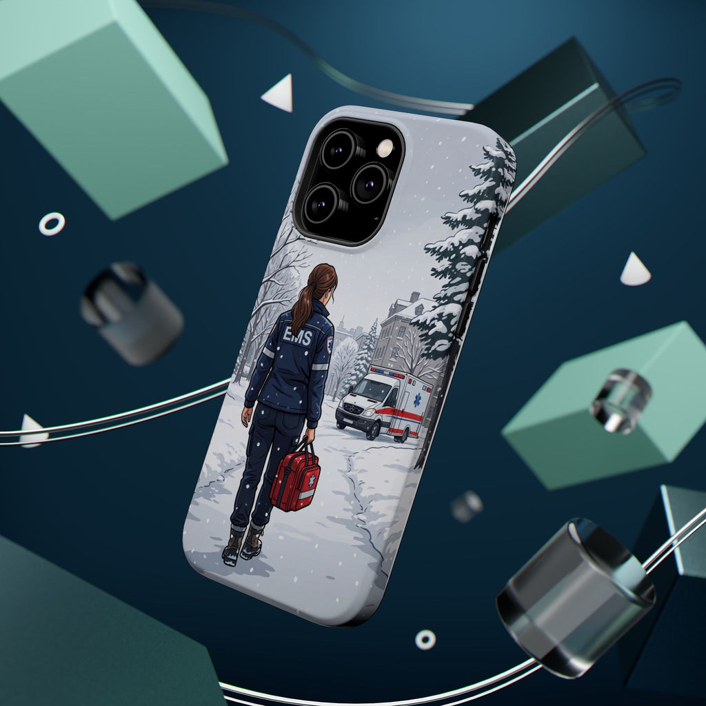 Paramedic/EMT Winter Phone Case — Magnetic Wireless Charging Cover