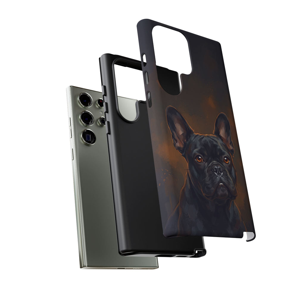 Moody French Bulldog Portrait Phone Case | Dramatic Studio Photography Style | iPhone & Samsung