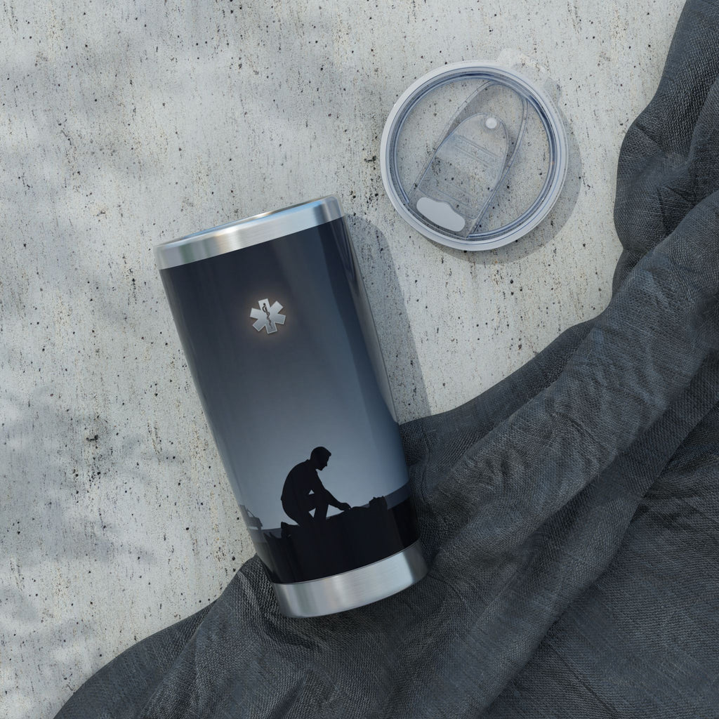 Paramedic/EMT 20oz Tumbler – Silhouette Sunset Design (Muted Slate)