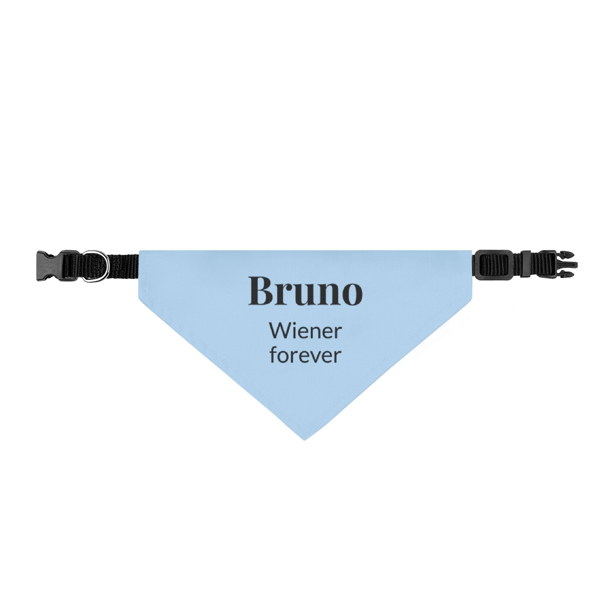 Personalized Dachshund Bandana | Custom Name Pet Bandana | Sky Blue Wiener Forever Dog Bandana