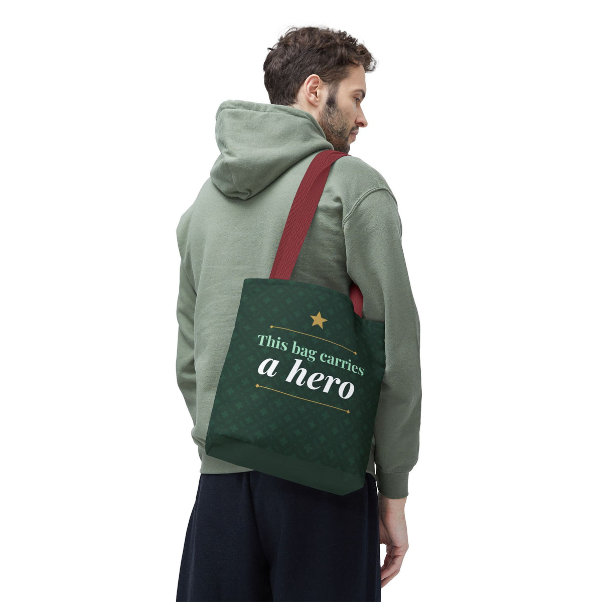 This Bag Carries a Hero Tote | Nurse Gift Tote Bag | Essential Worker Appreciation Gift | Premium Polyester Carry-All