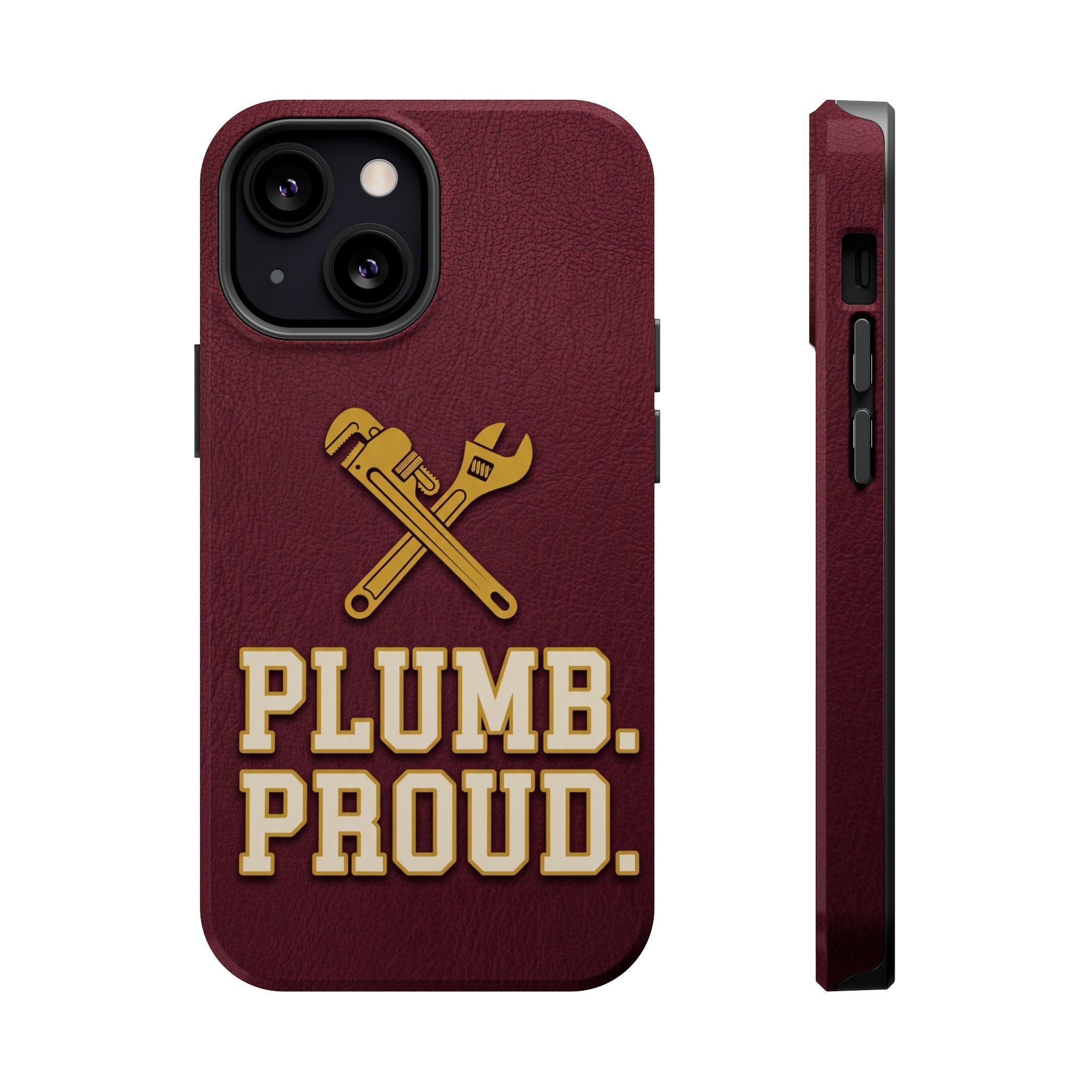 Plumb. Proud. Phone Case — Crossed Wrenches Wireless Charging Cover
