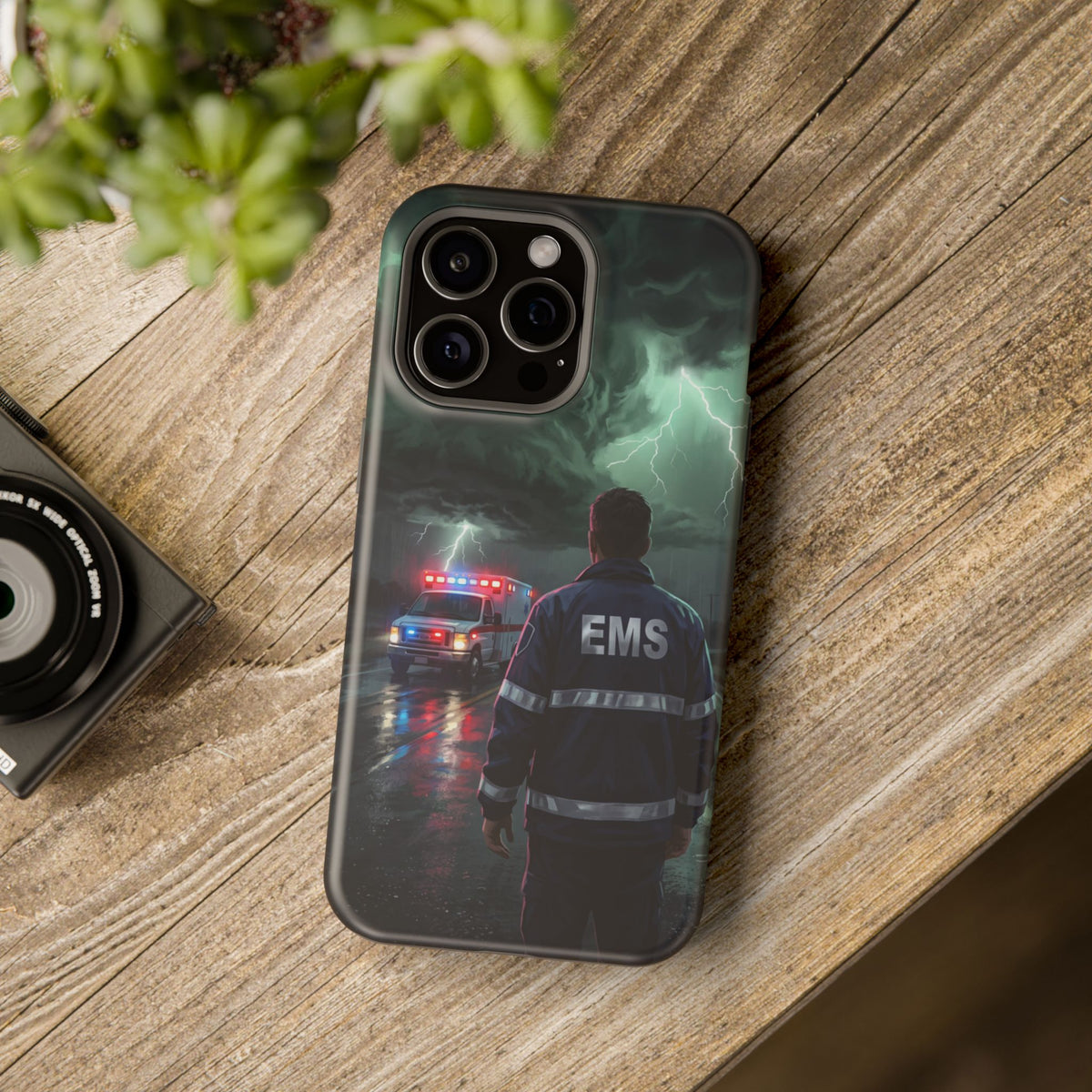 EMS Green Storm City Phone Case — Magnetic Wireless Charging Cover