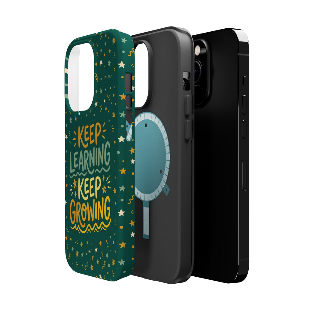 Keep Learning Keep Growing Teacher Phone Case — Wireless Charging Cover