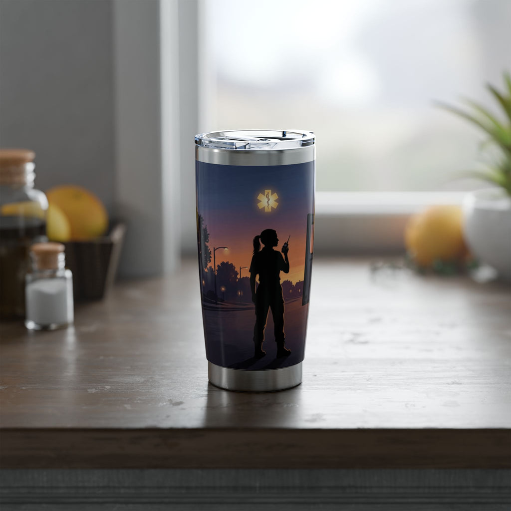 Paramedic/EMT 20oz Tumbler – Female Paramedic Silhouette Design