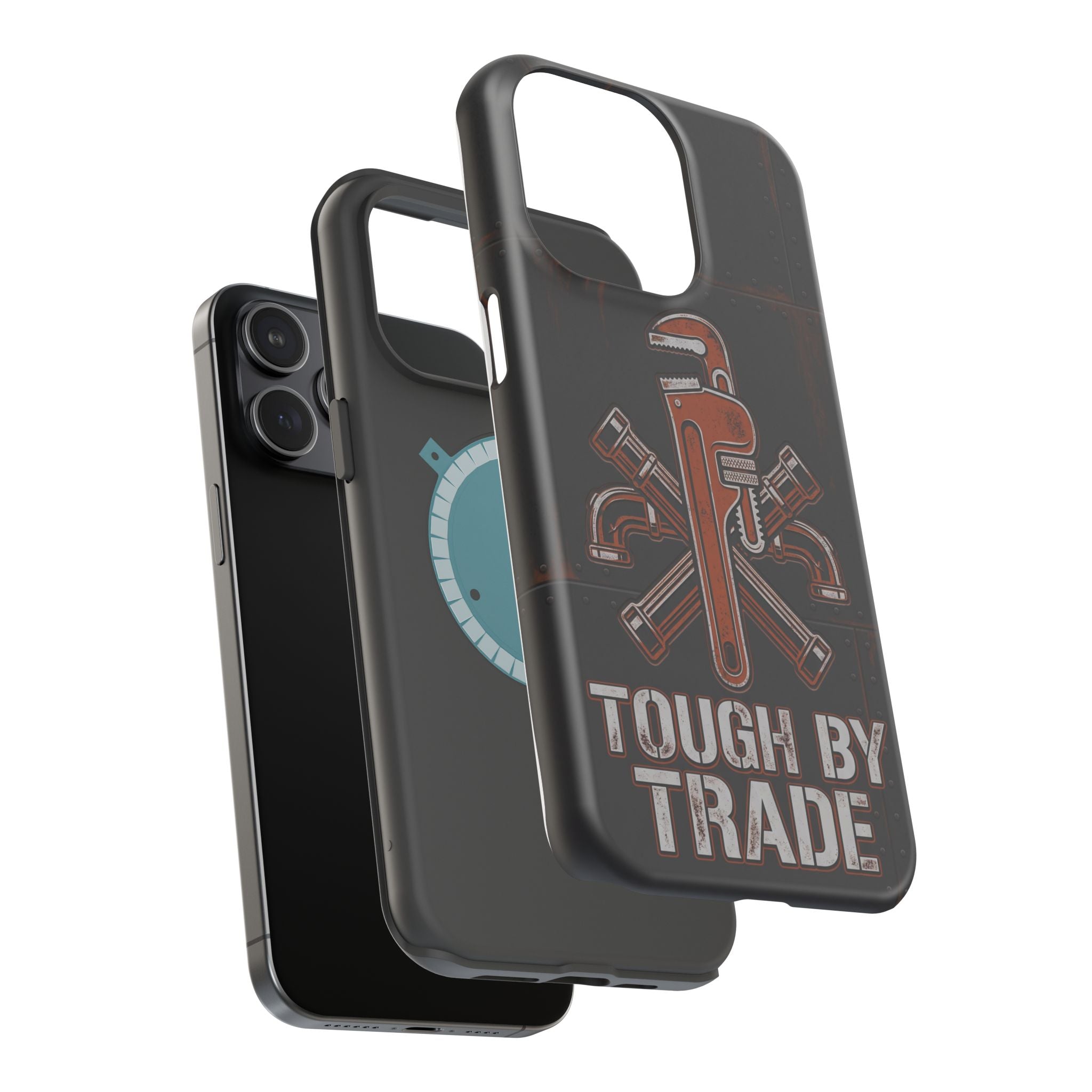 Tough By Trade Phone Case — Crossed Wrenches Wireless Charging Cover