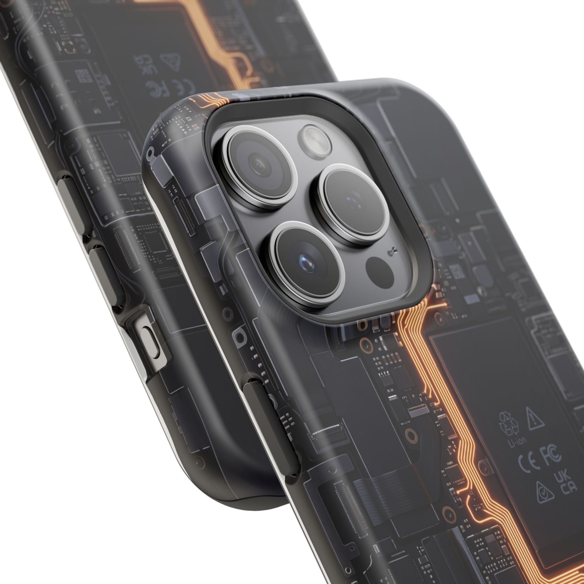 Electrician Circuit Bolt Phone Case — Impact-Resistant Wireless Charging Cover