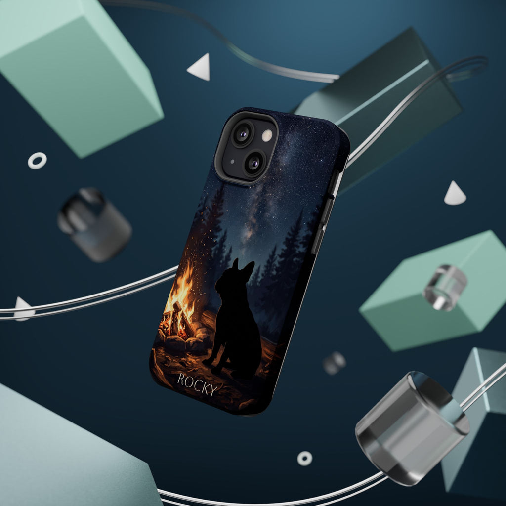Personalized French Bulldog Campfire Phone Case — Wireless Charging Cover
