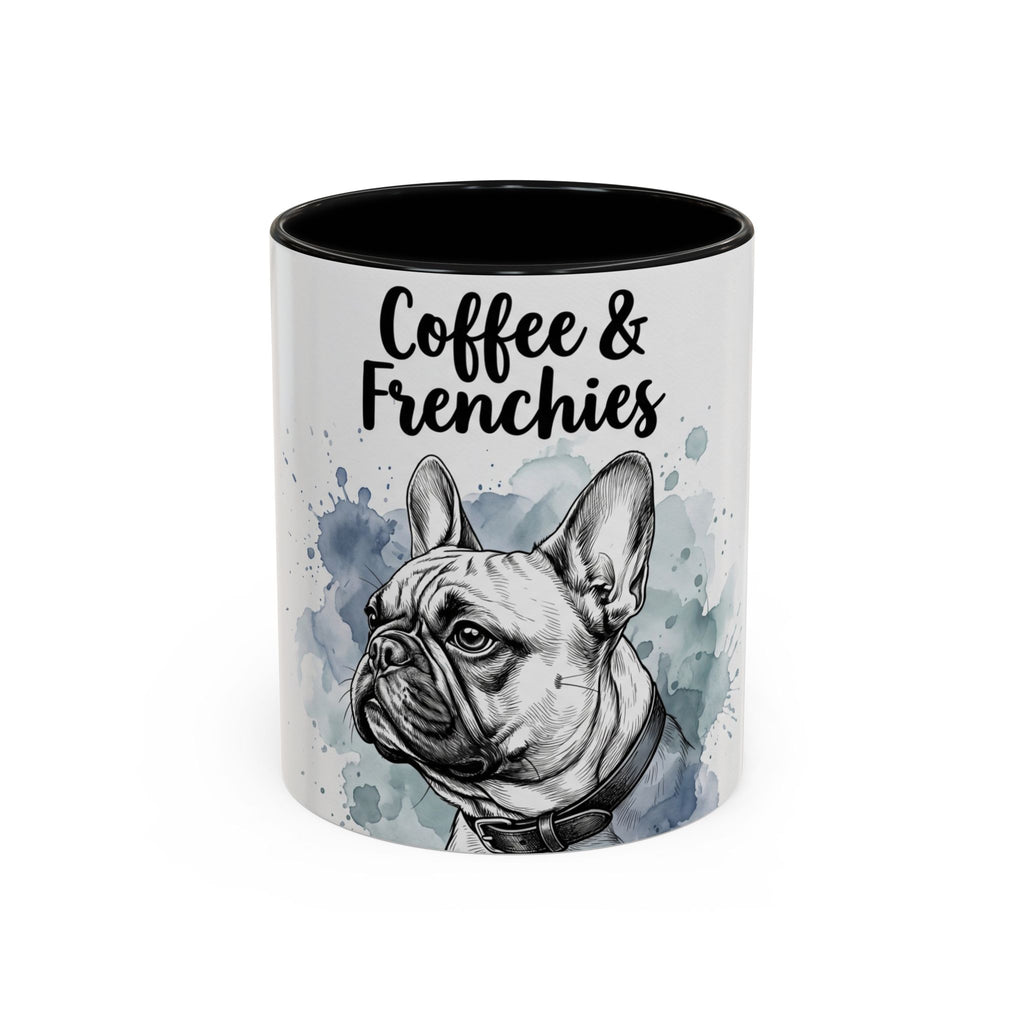 Coffee & Frenchies Mug | French Bulldog Lover Gift | Watercolor Dog Mug