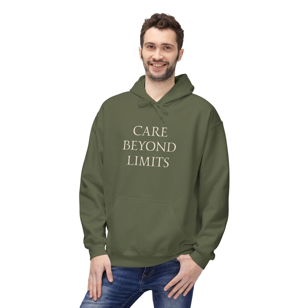 Nurse Hoodie |  Cozy Inspirational "Care Beyond Limits"