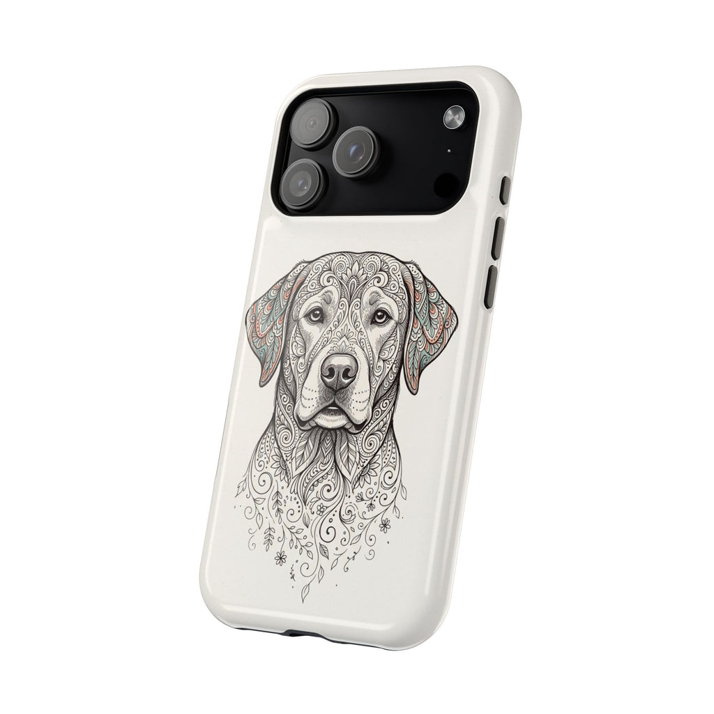 Mandala Labrador Phone Case — Tough Magnetic Case with Wireless Charging