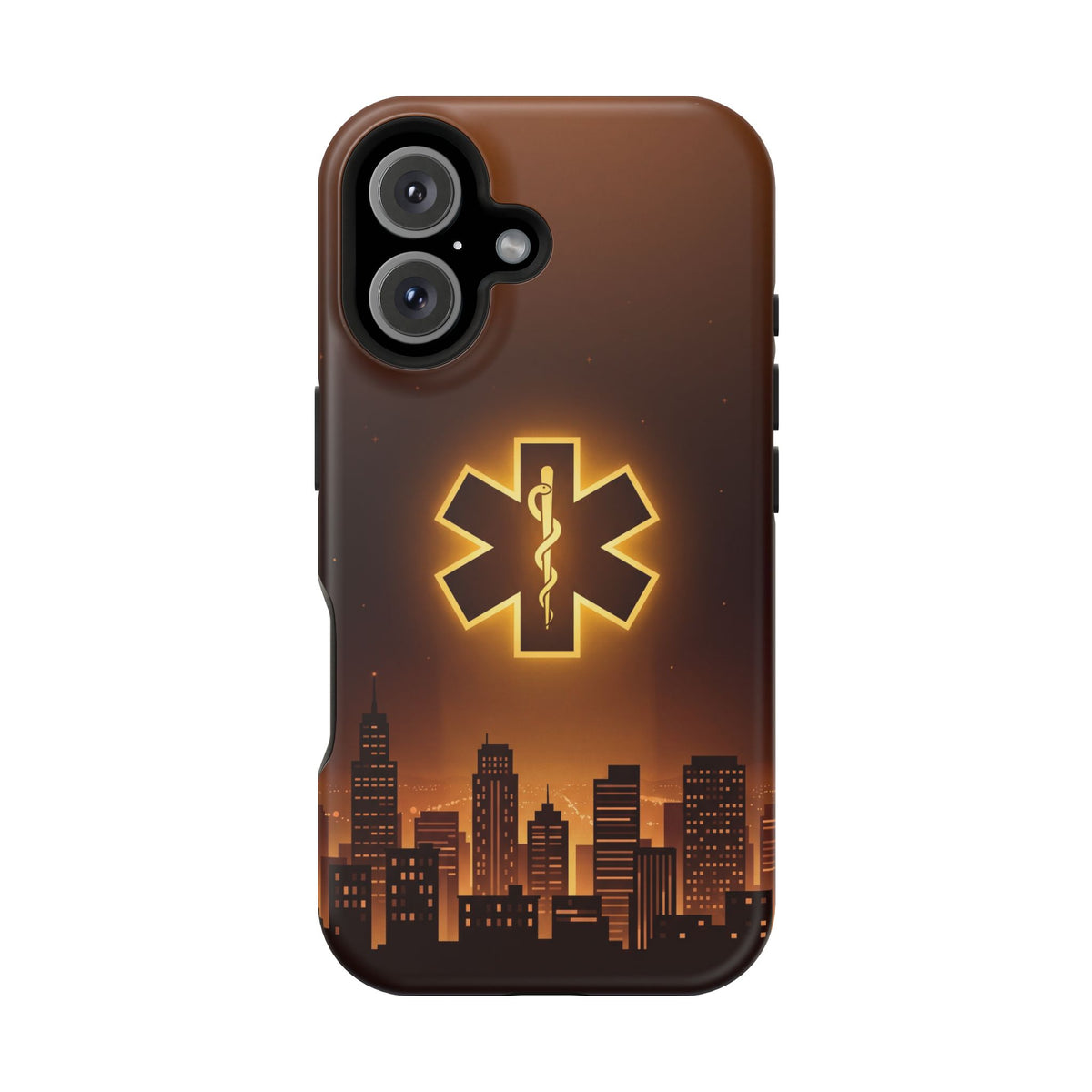 Paramedic/EMT Skyline Phone Case — Magnetic Wireless Charging Cover