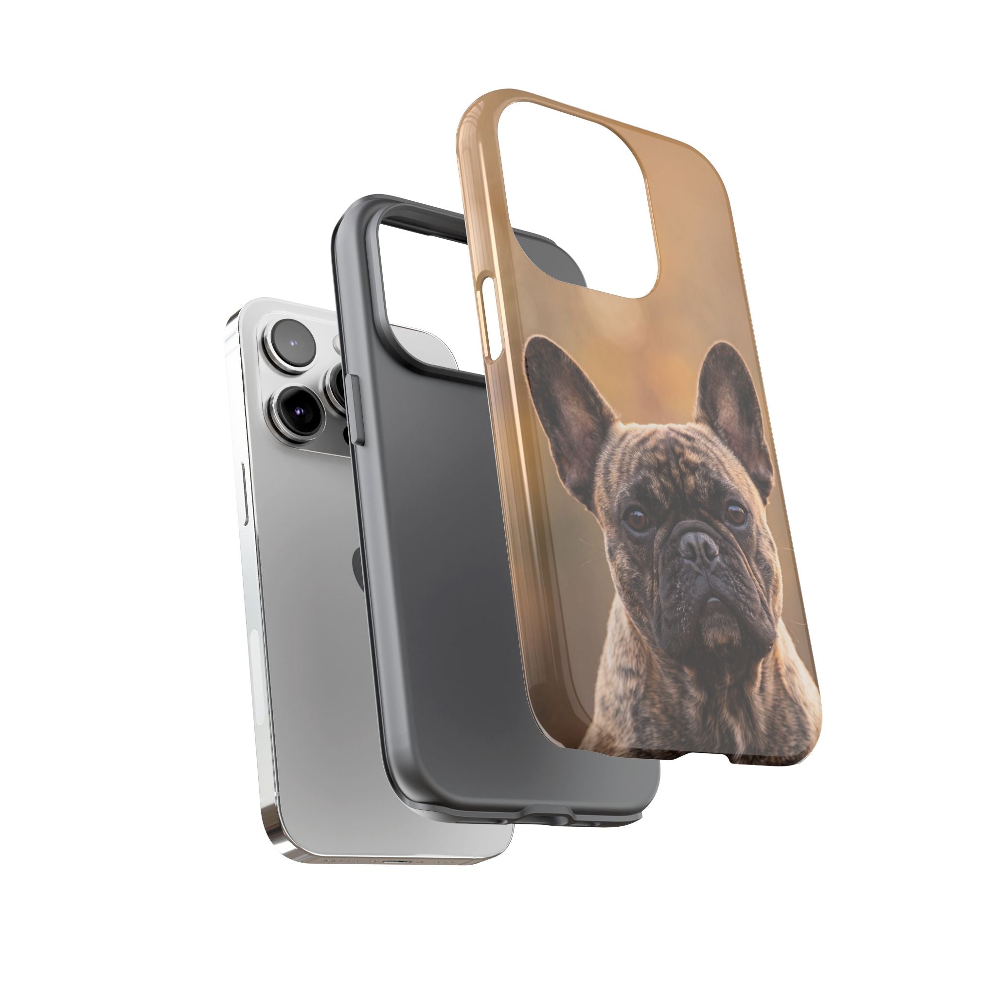 French Bulldog Portrait Phone Case | Realistic Brindle Frenchie Photo Case | iPhone & Samsung