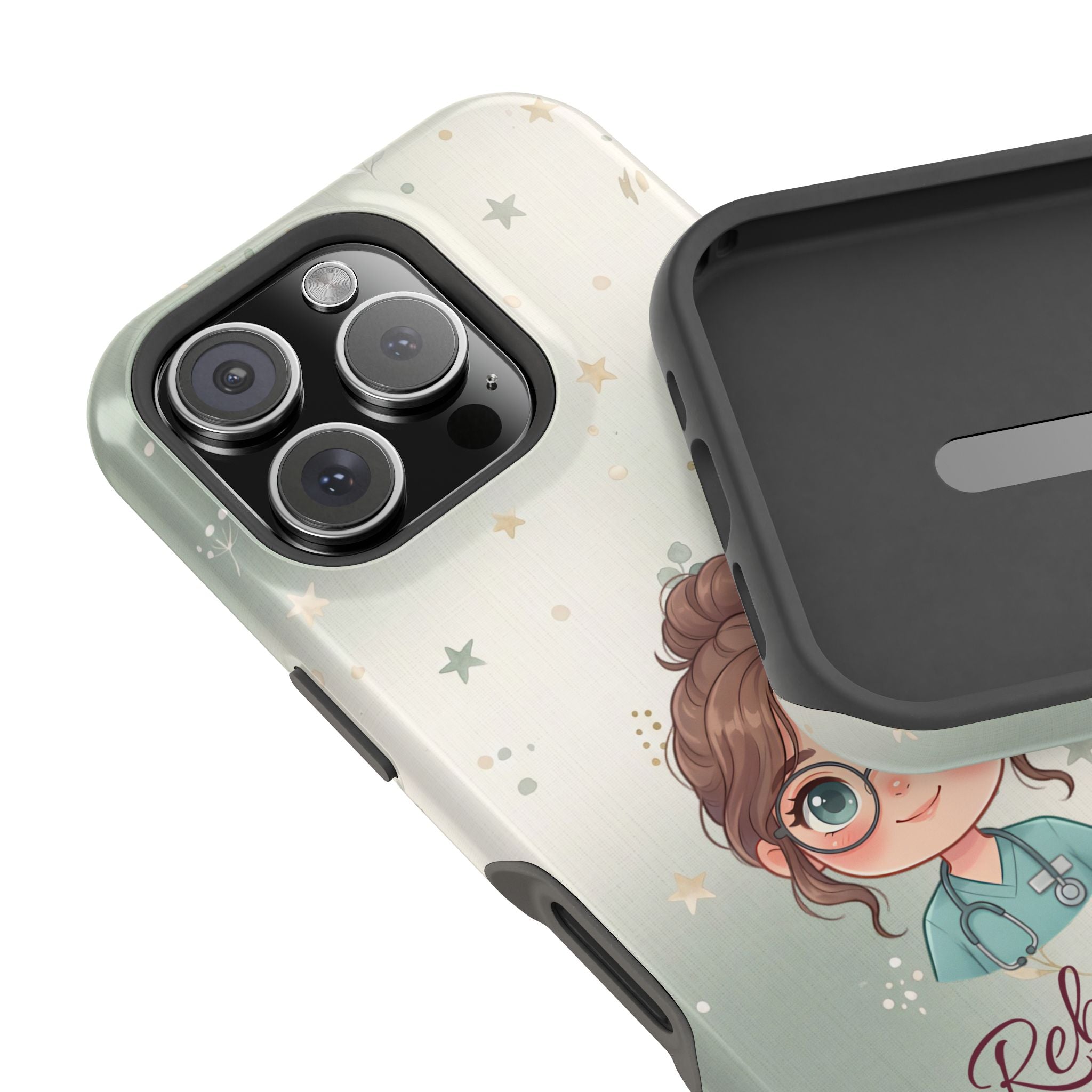 Personalized Starry Nurse Phone Case — Wireless Charging Cover
