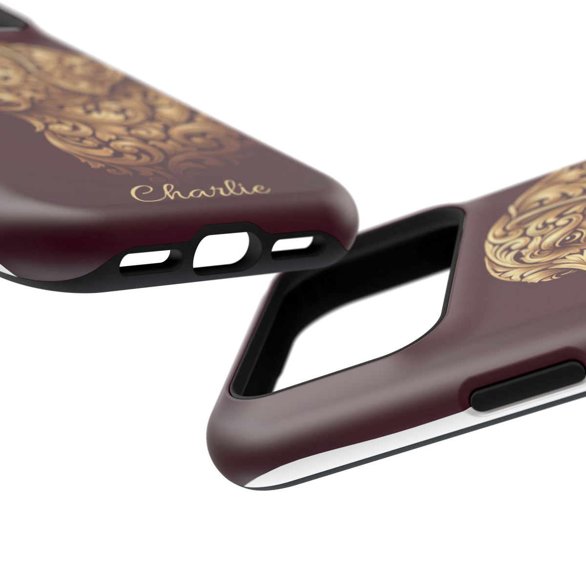 Personalized Gold Filigree Labrador Phone Case — Tough Magnetic Case with Wireless Charging