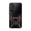 Front-Facing French Bulldog Phone Case | Dramatic Black Studio Portrait | Samsung & iPhone