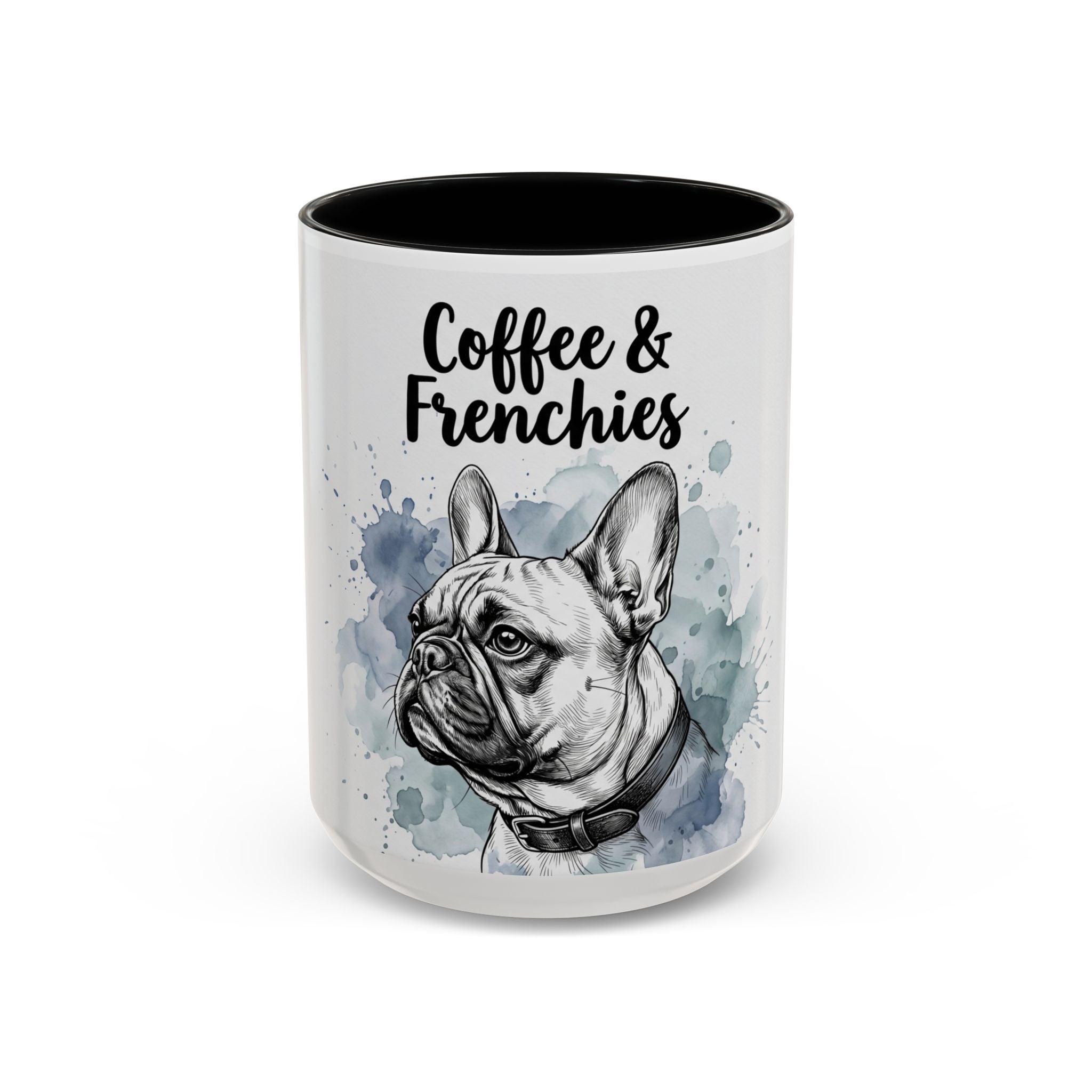 Coffee & Frenchies Mug | French Bulldog Lover Gift | Watercolor Dog Mug