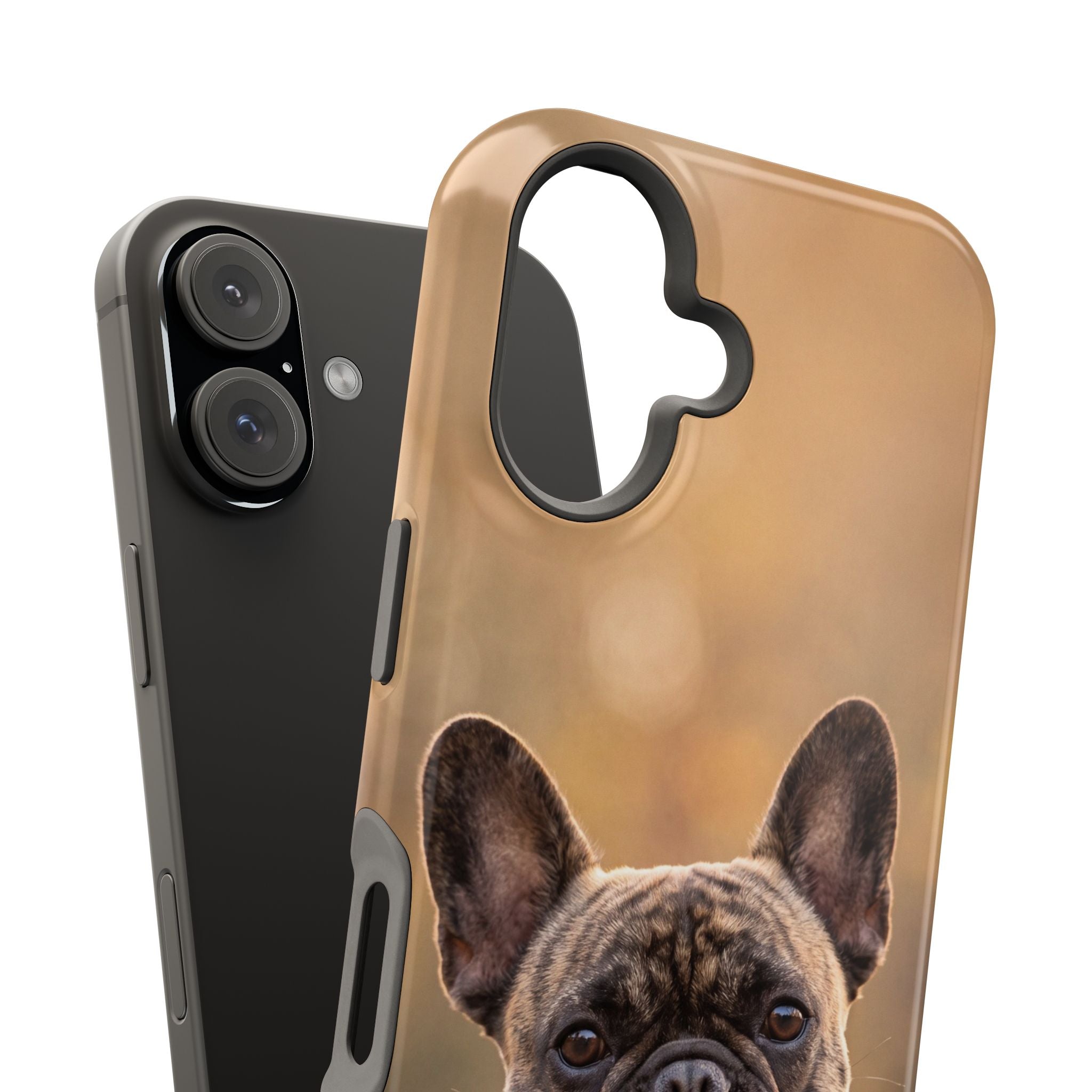 Brindle French Bulldog Phone Case — Impact-Resistant Wireless Charging Cover