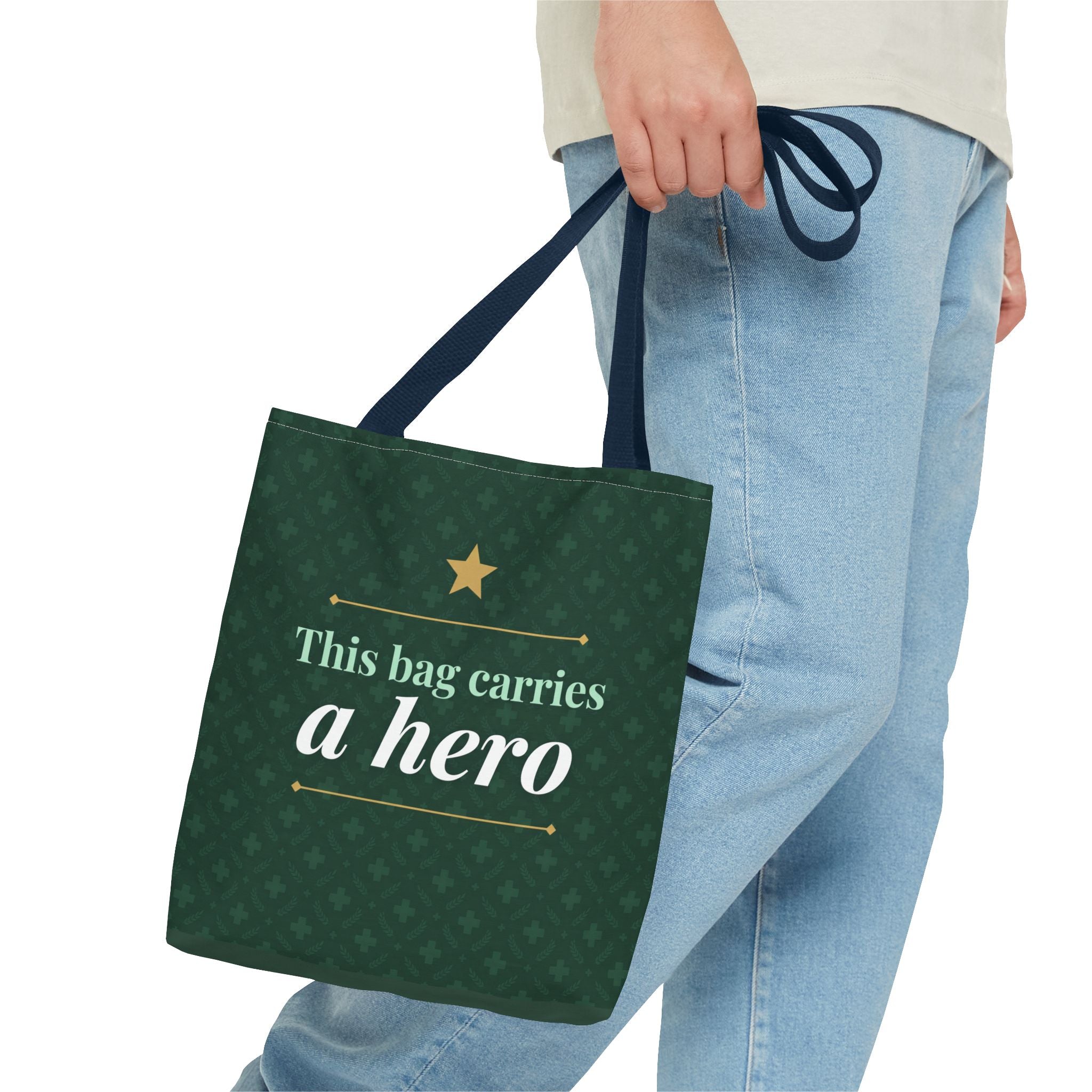 This Bag Carries a Hero Tote | Nurse Gift Tote Bag | Essential Worker Appreciation Gift | Premium Polyester Carry-All