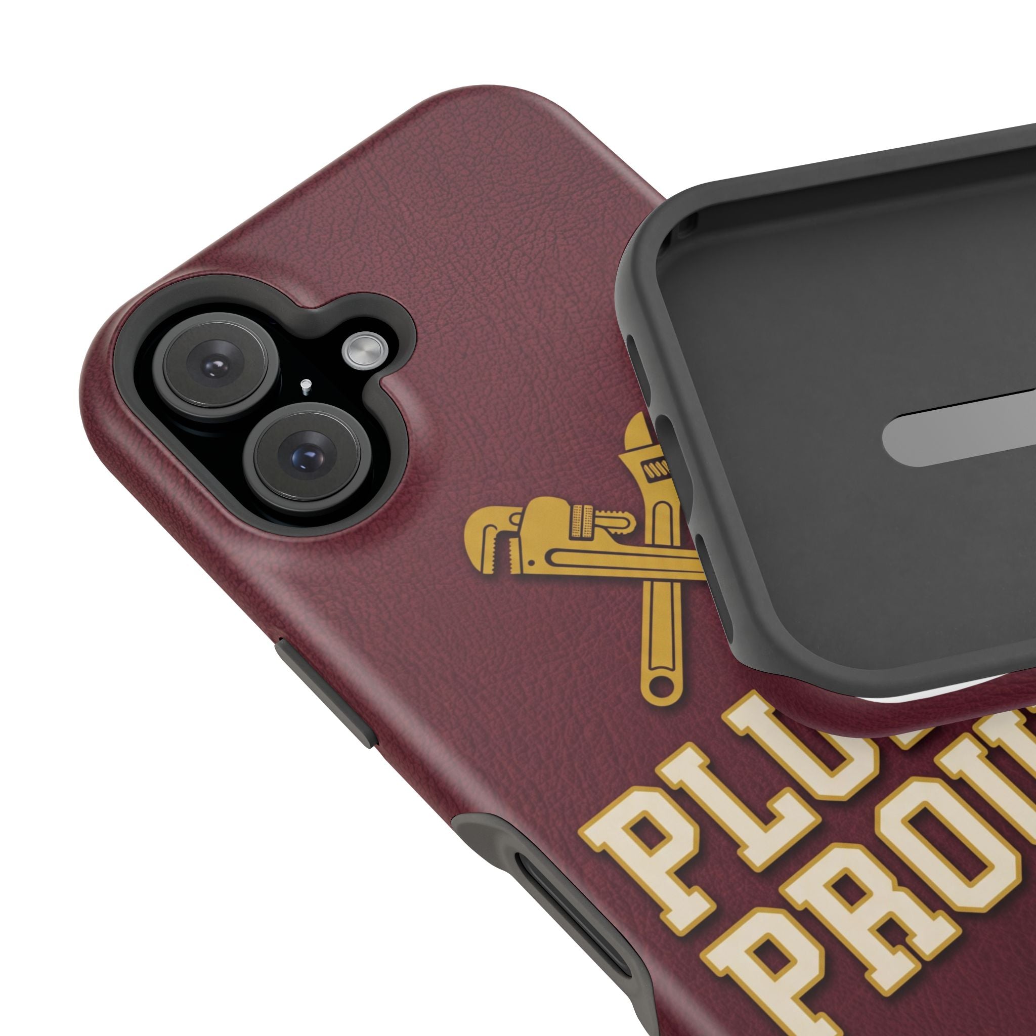 Plumb. Proud. Phone Case — Crossed Wrenches Wireless Charging Cover