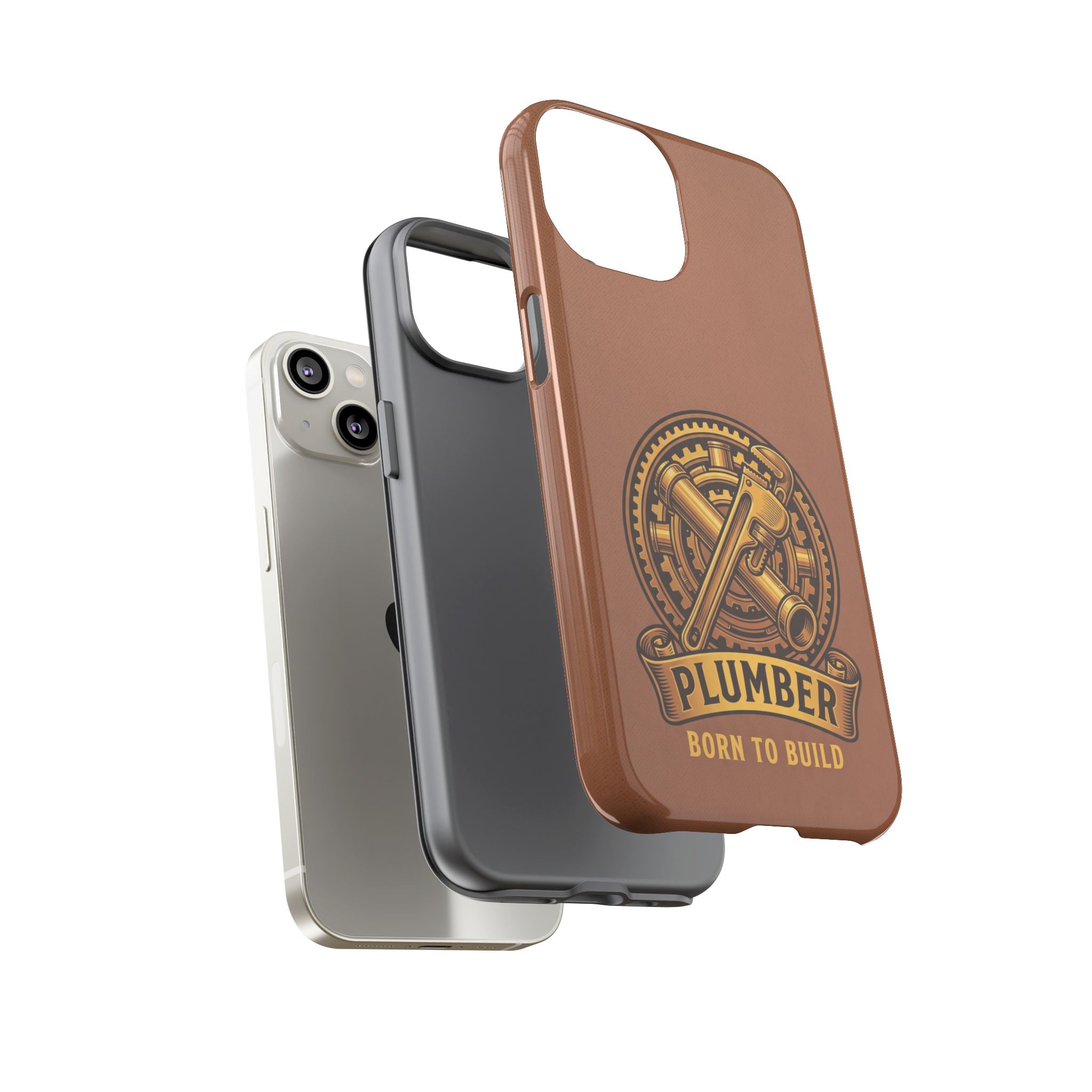 Plumber Born to Build Leather Phone Case - Samsung & iPhone Series