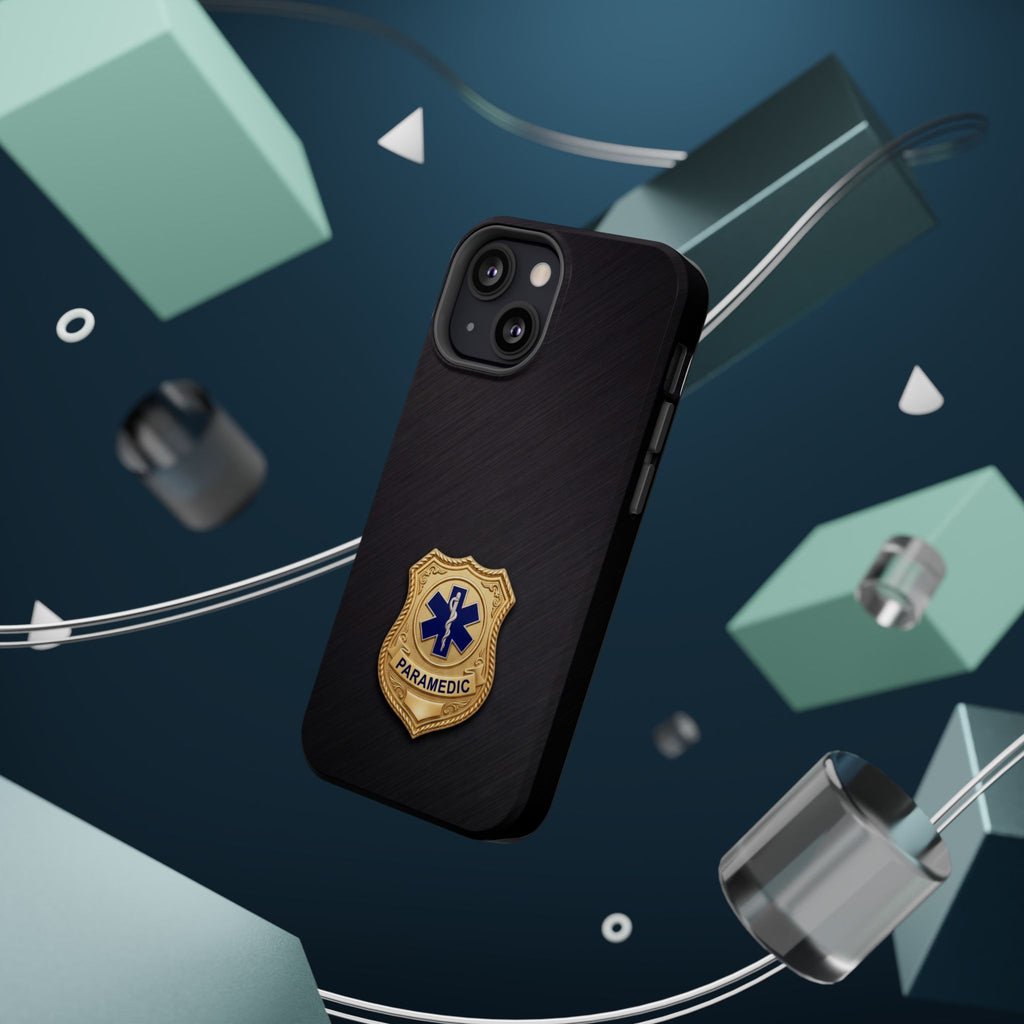 Gold Paramedic Badge Phone Case — Magnetic Wireless Charging Cover