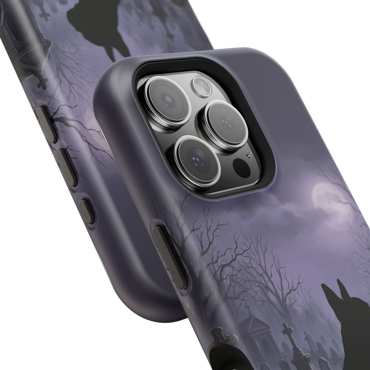 Personalized French Bulldog Moonlit Graveyard Phone Case — Wireless Charging Cover