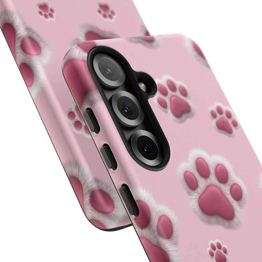 iphone & Samsung - Pink Paws Tough Phone Case — Cute Protective iPhone Cover