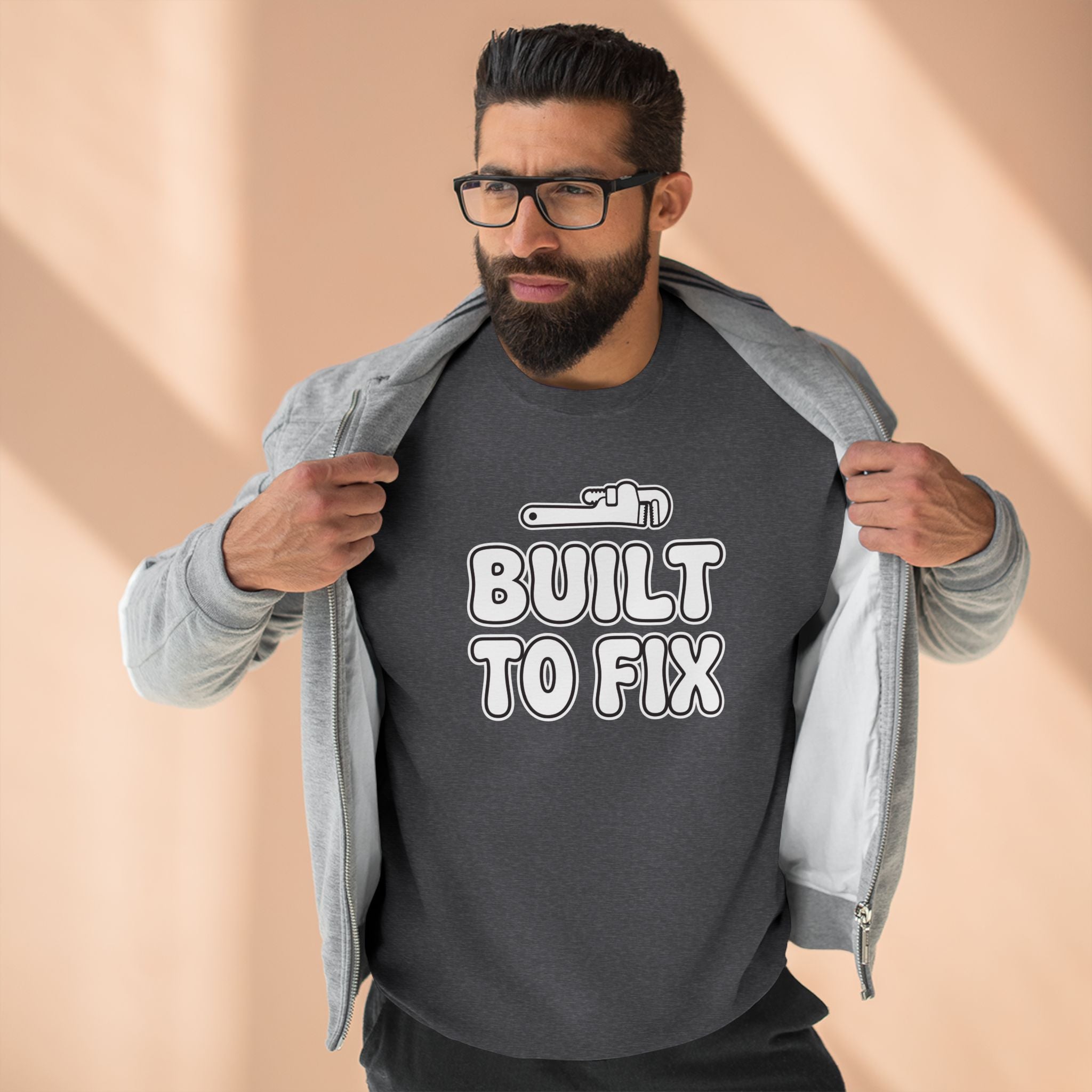Built To Fix Plumber Sweatshirt | Funny Plumber Gift Crewneck