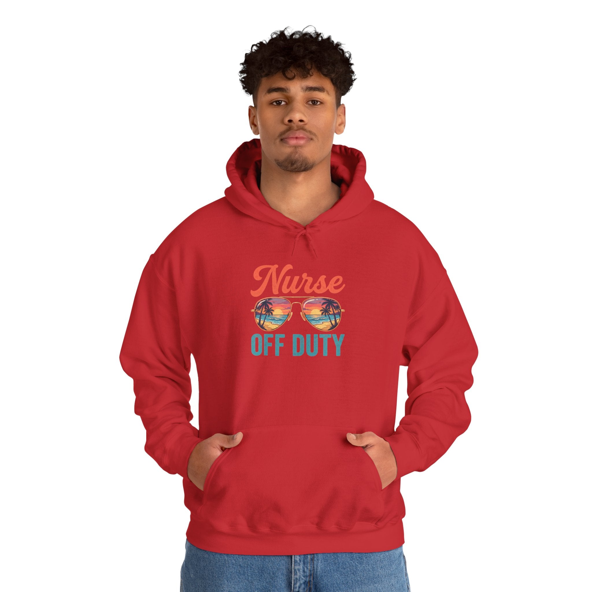 Nurse Off Duty Hoodie — Beach Vacation Nurse Graphic Pullover