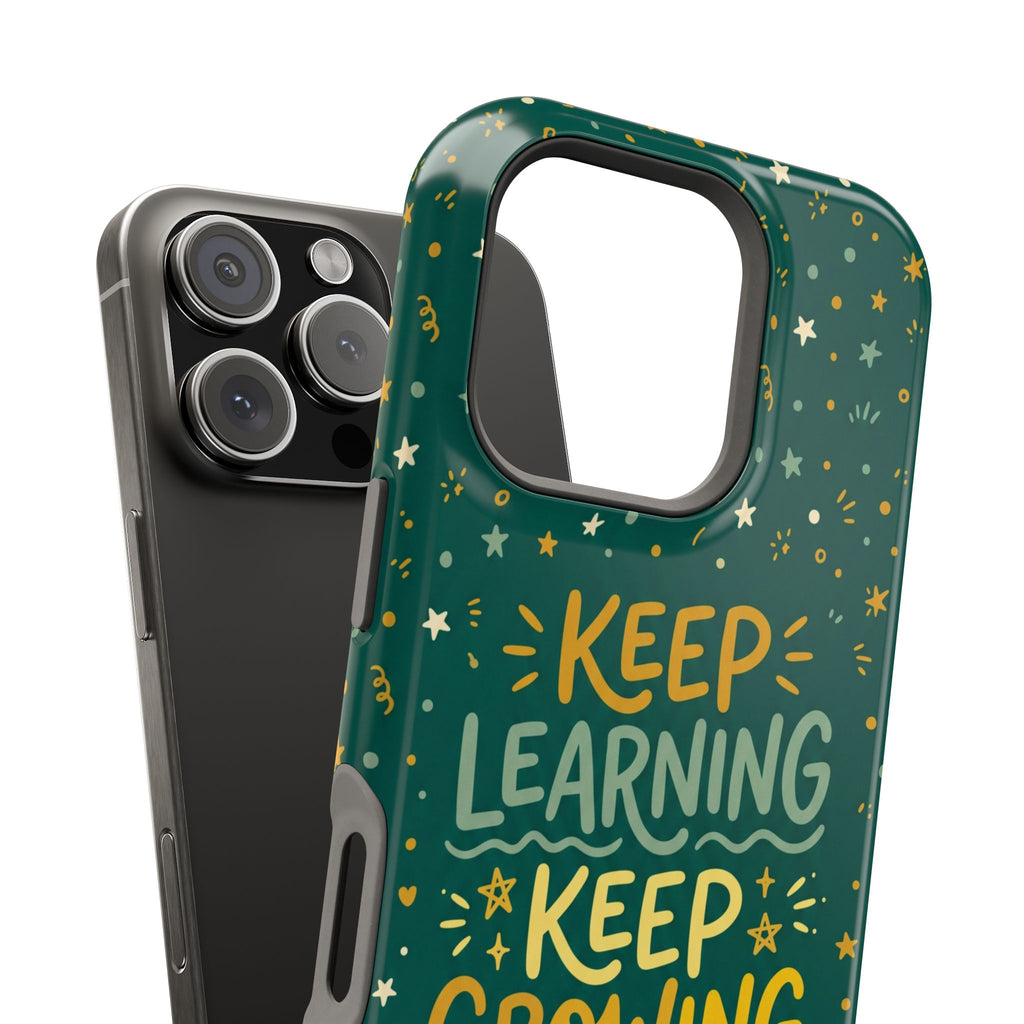 Keep Learning Keep Growing Teacher Phone Case — Wireless Charging Cover