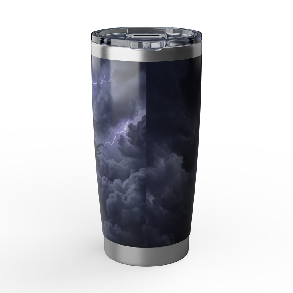 Horse Personalized Tumbler | Storm and Lightning Art — 20 oz Stainless Travel Mug