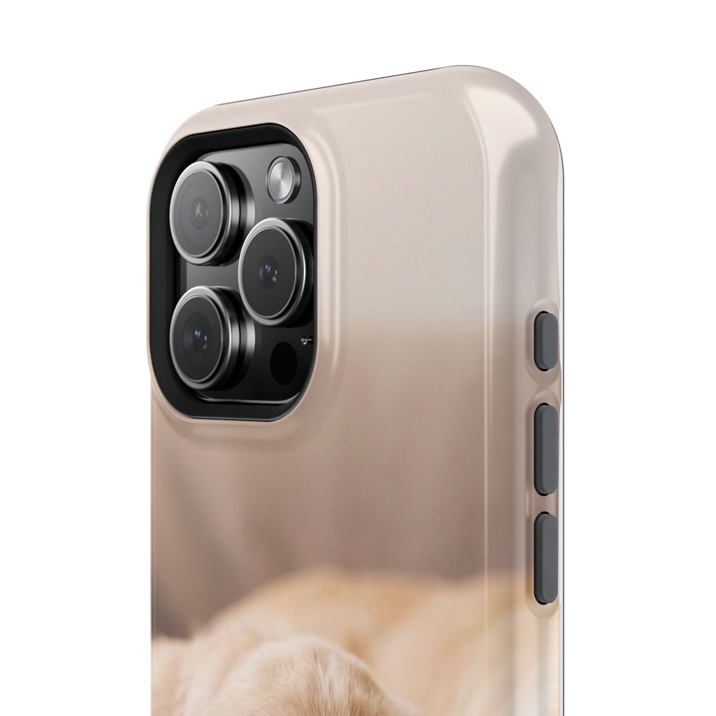 Golden Retriever Puppy Phone Case — Impact-Resistant Wireless Charging Cover