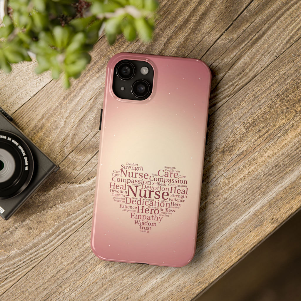 Nurse Heart Word Cloud Phone Case | iPhone & Samsung Galaxy series