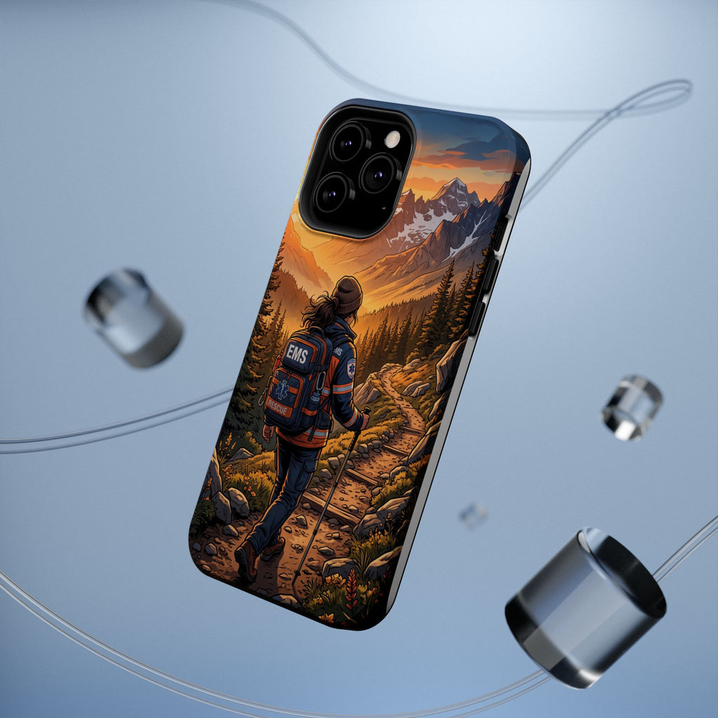 Paramedic/EMT Mountain Phone Case — Magnetic Wireless Charging Cover
