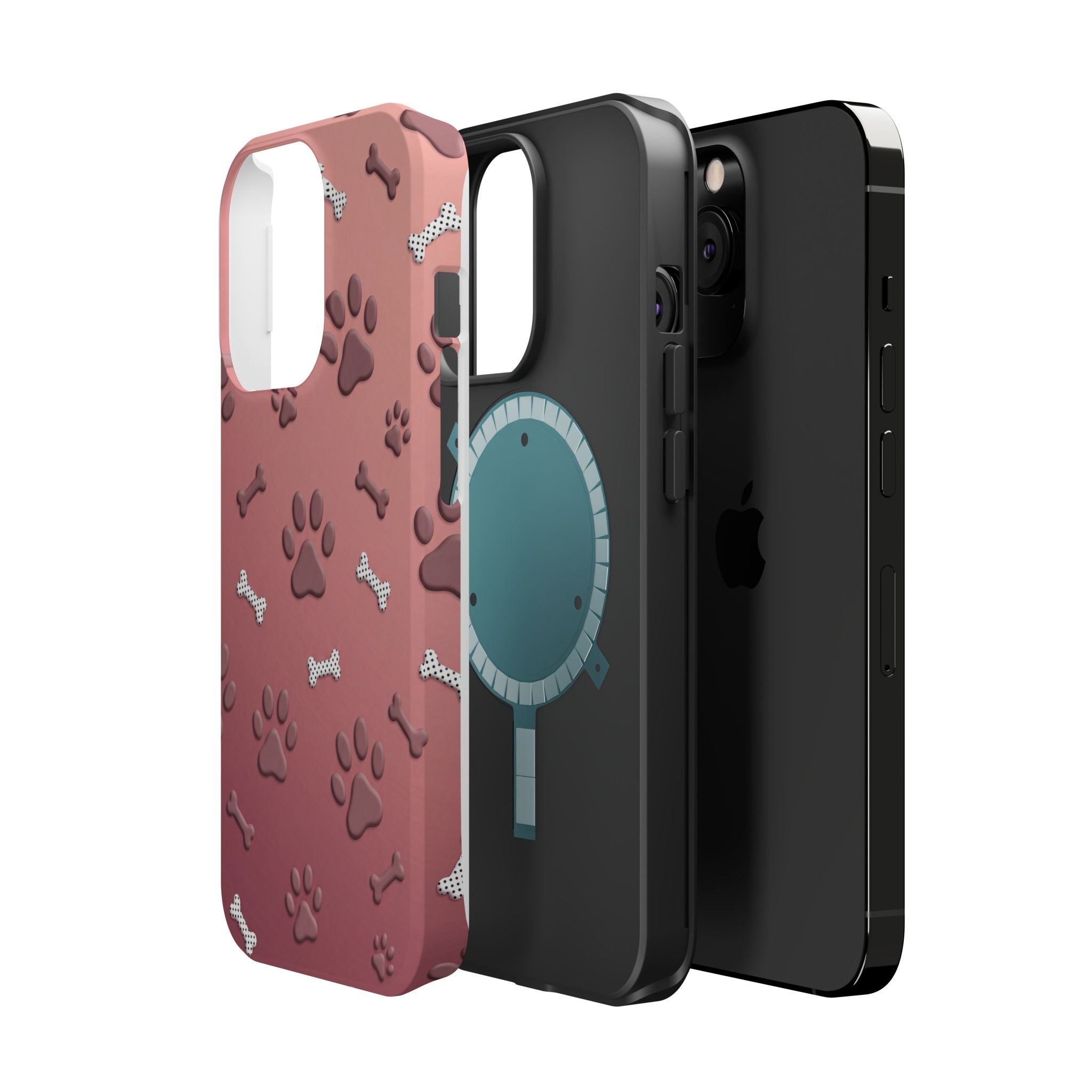 Paws & Bones Phone Case — Impact-Resistant Wireless Charging Cover