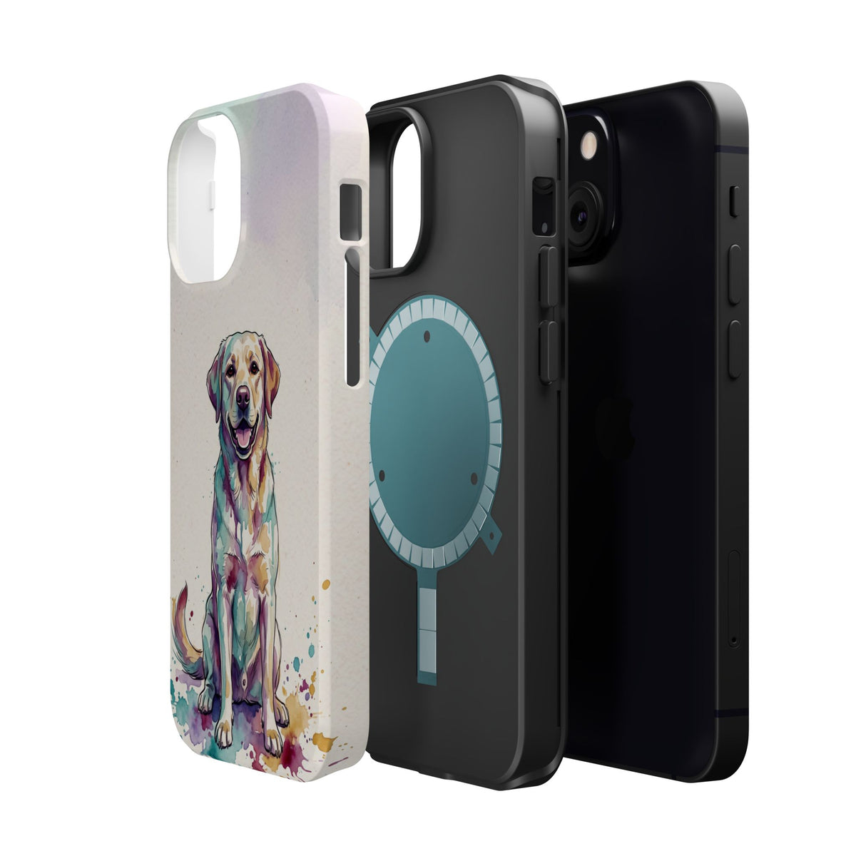 Watercolor Labrador Phone Case — Tough Magnetic Case with Wireless Charging