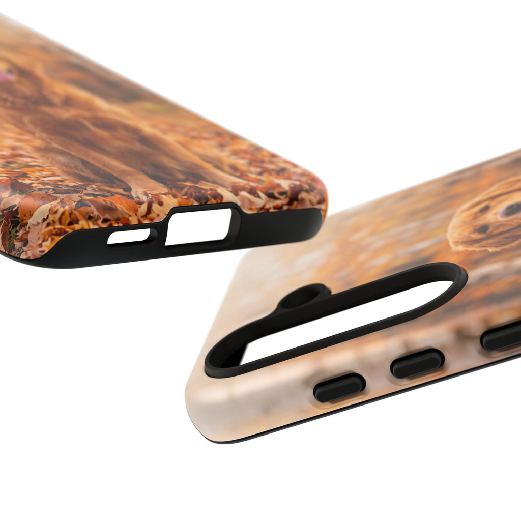 Golden Retriever Autumn Forest Phone Case | Happy Dog in Fall Foliage | Samsung & iPhone
