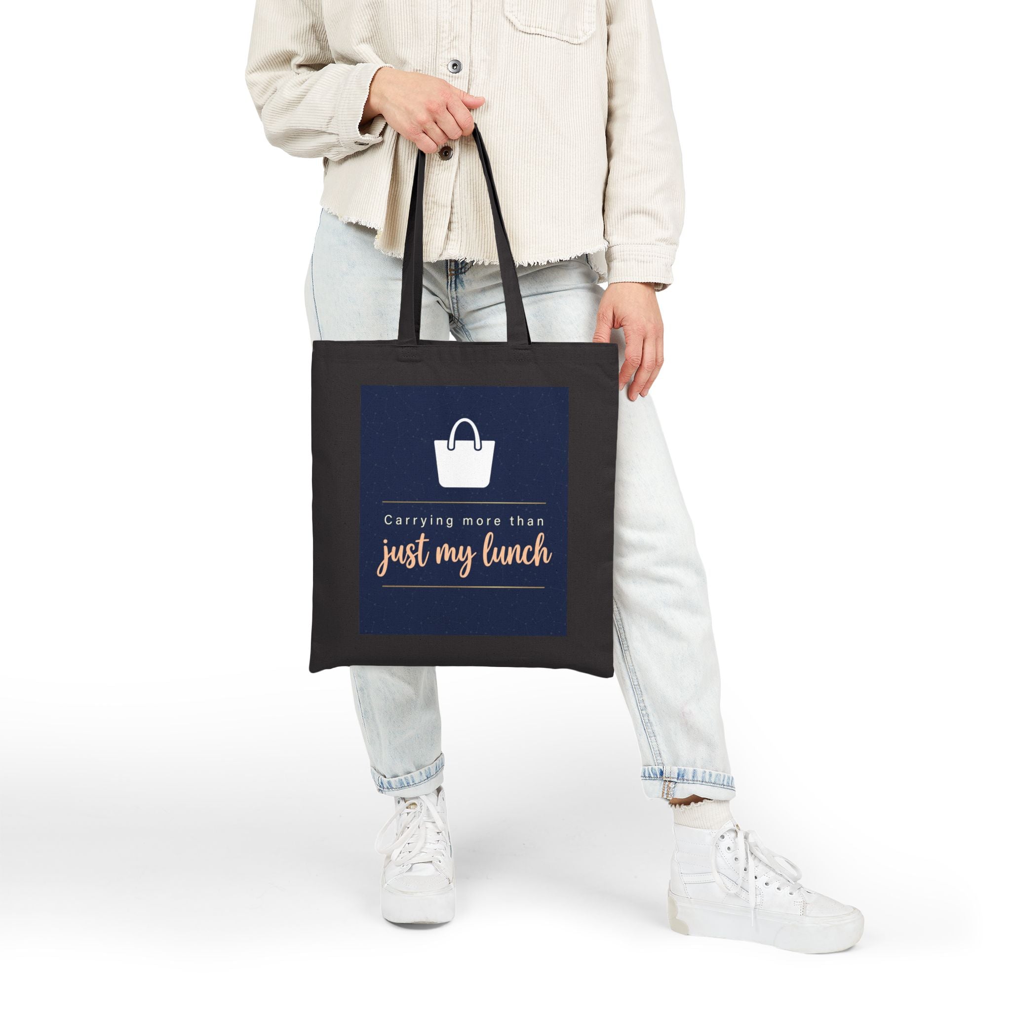 Nurse Tote Bag – Carrying more than just my lunch – Cotton Canvas Tote Bag for Nurses