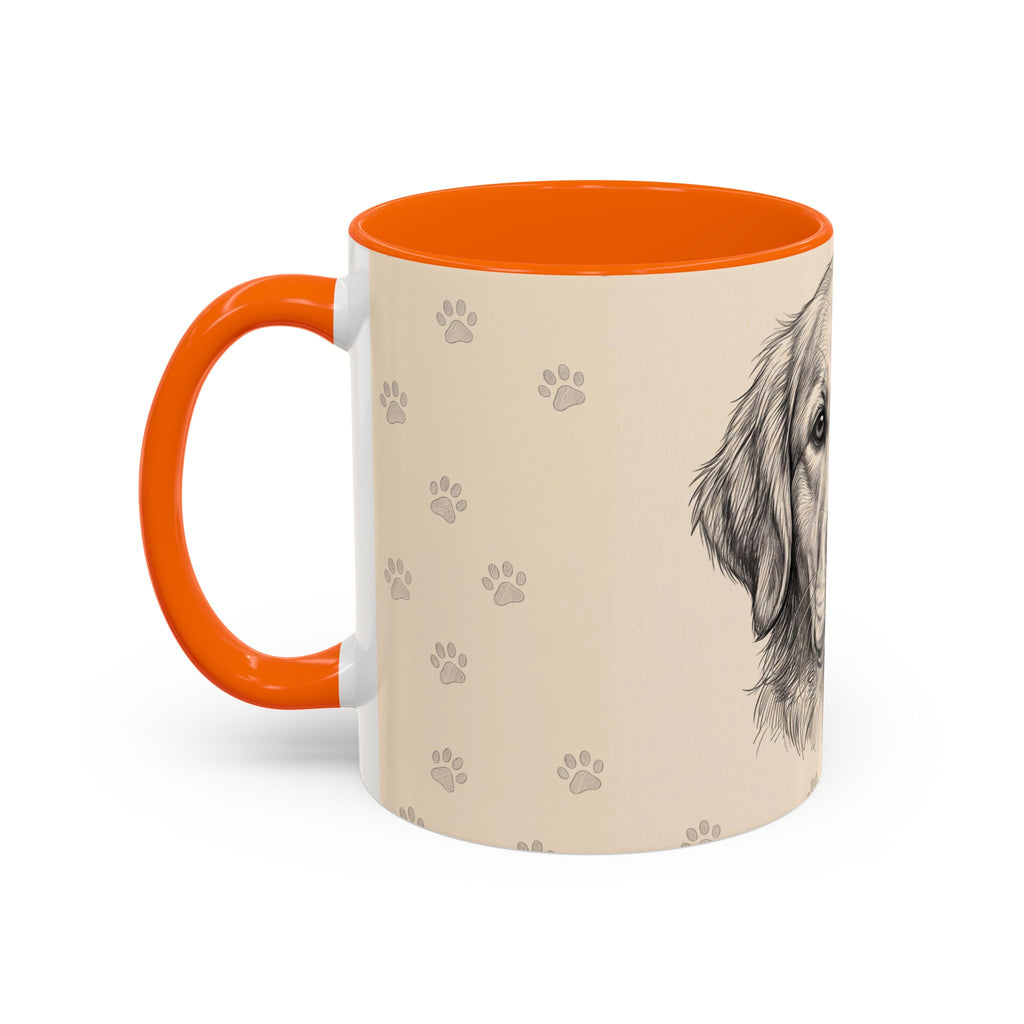 Golden Retriever Sketch Mug | Golden Retriever Lover Gift | Pencil Art Dog Coffee Mug