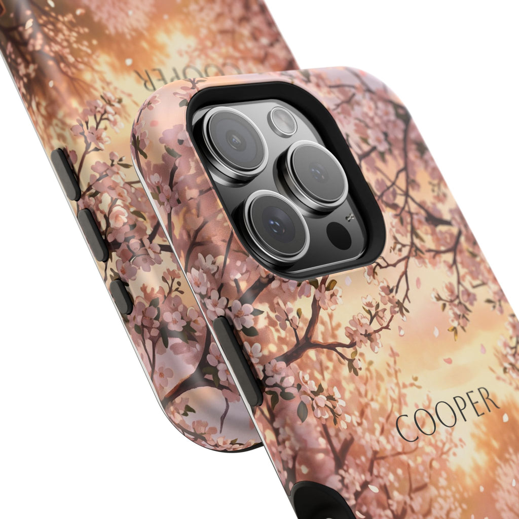 Personalized Golden Retriever Autumn Forest Phone Case — Wireless Charging Cover