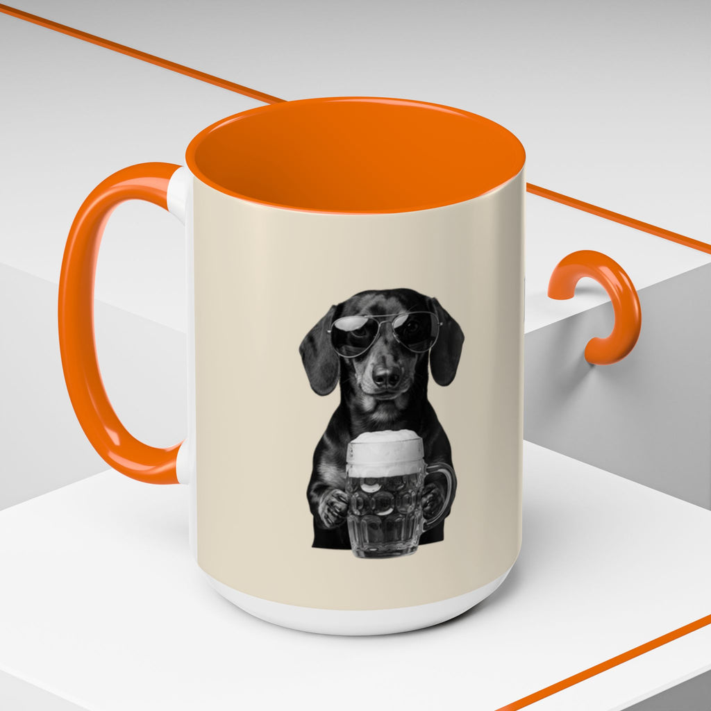 Personalized Dachshund Mug | Custom Name Coffee Mug | Funny Sausage Dog Gift | Beer Lover Dog Mug