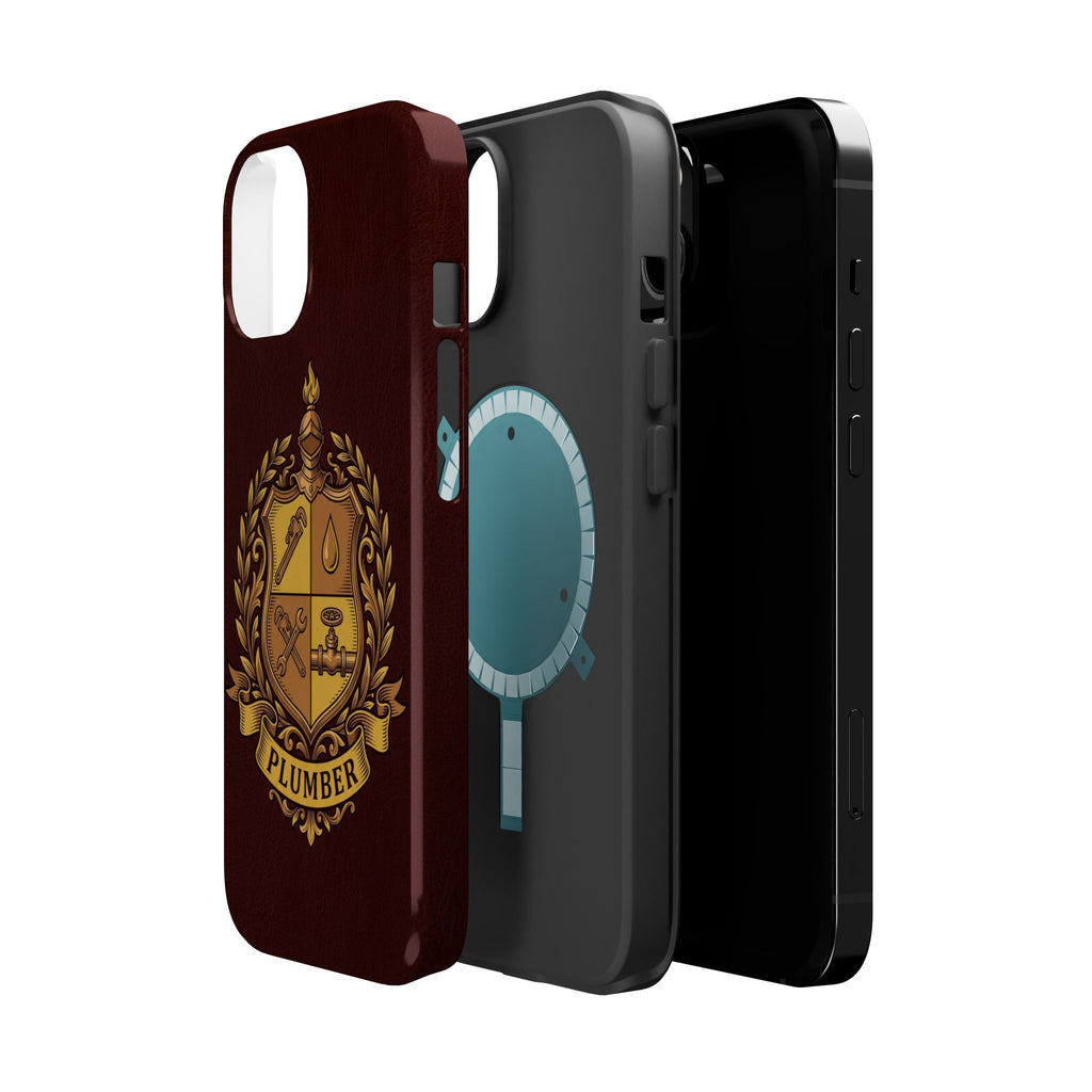 Plumber Crest Phone Case — Heraldic Shield Wireless Charging Cover