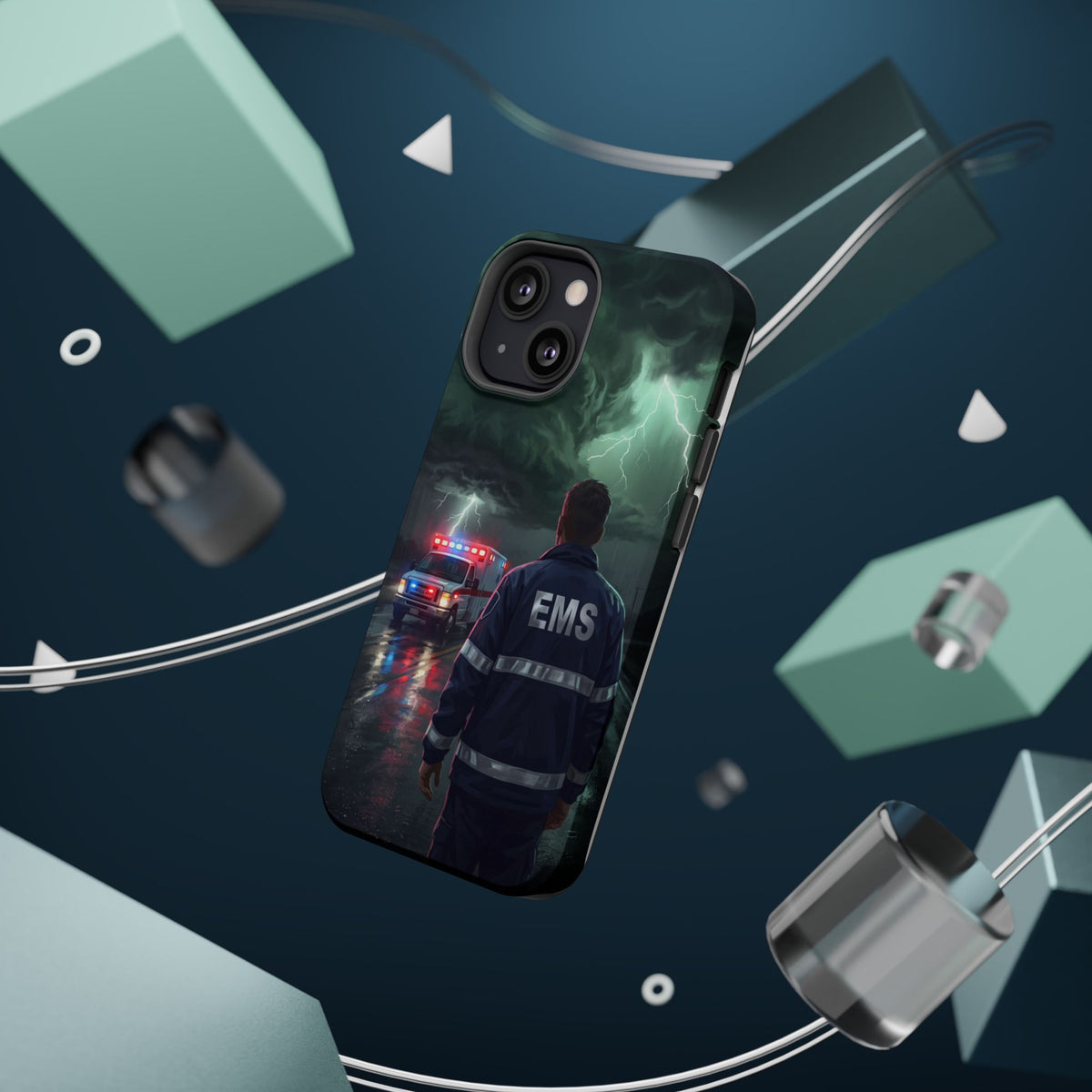 EMS Green Storm City Phone Case — Magnetic Wireless Charging Cover