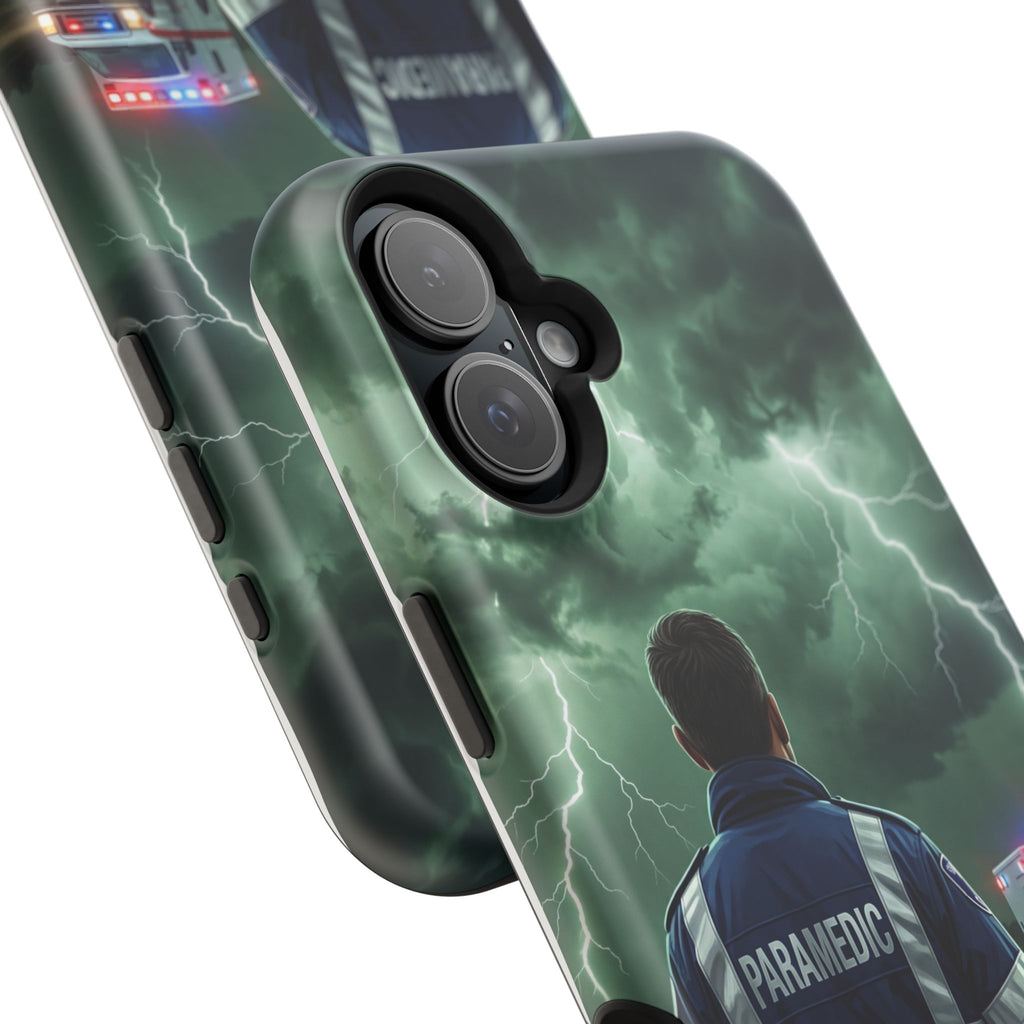 Paramedic Green Storm Phone Case — Magnetic Wireless Charging Cover